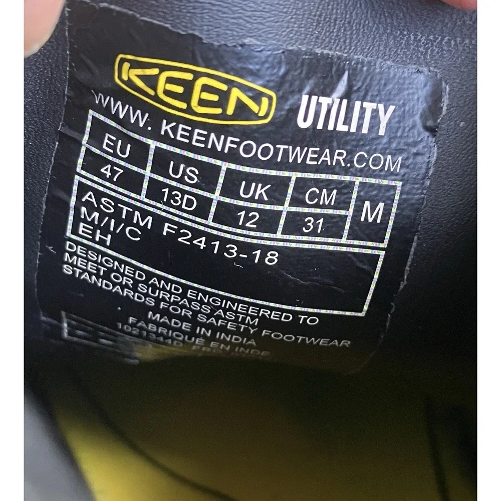 KEEN‎ Utility San Jose Chelsea Work Boots Men 13D Aluminum Toe Leather EH Brown